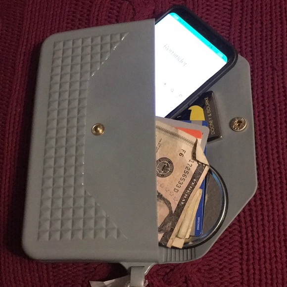 Grey Studded Jelly wristlet - Picture 2 of 4